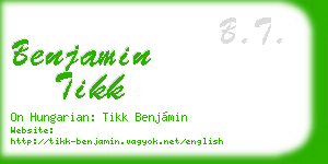 benjamin tikk business card
