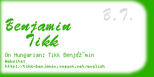 benjamin tikk business card